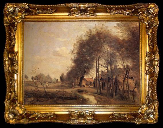 framed  Corot Camille The road of Without-him-Noble, ta009-2